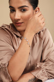 Diana Emerald Charms Silver Bracelet