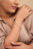 Diana Emerald Charms Rose Gold Bracelet