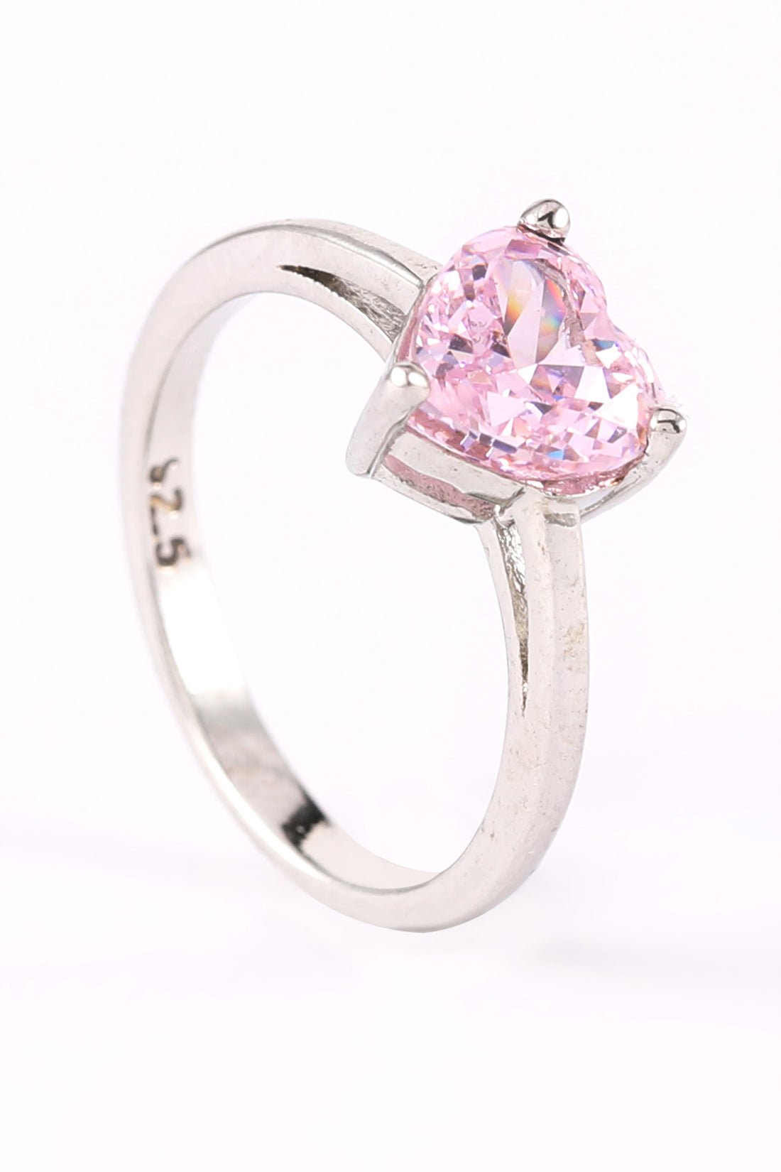 Pink Plain Crystal Ring