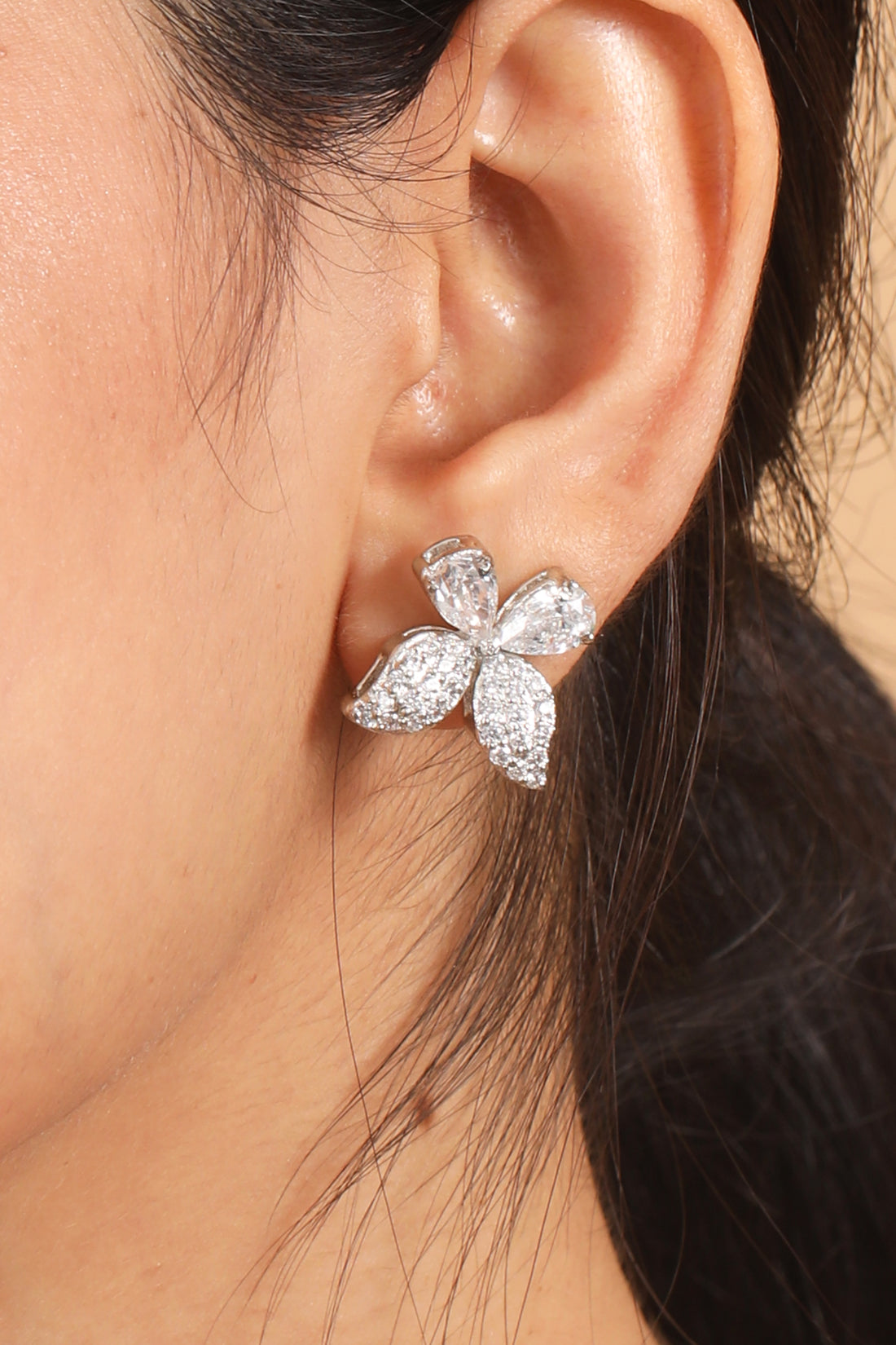 Studded butterfly studs
