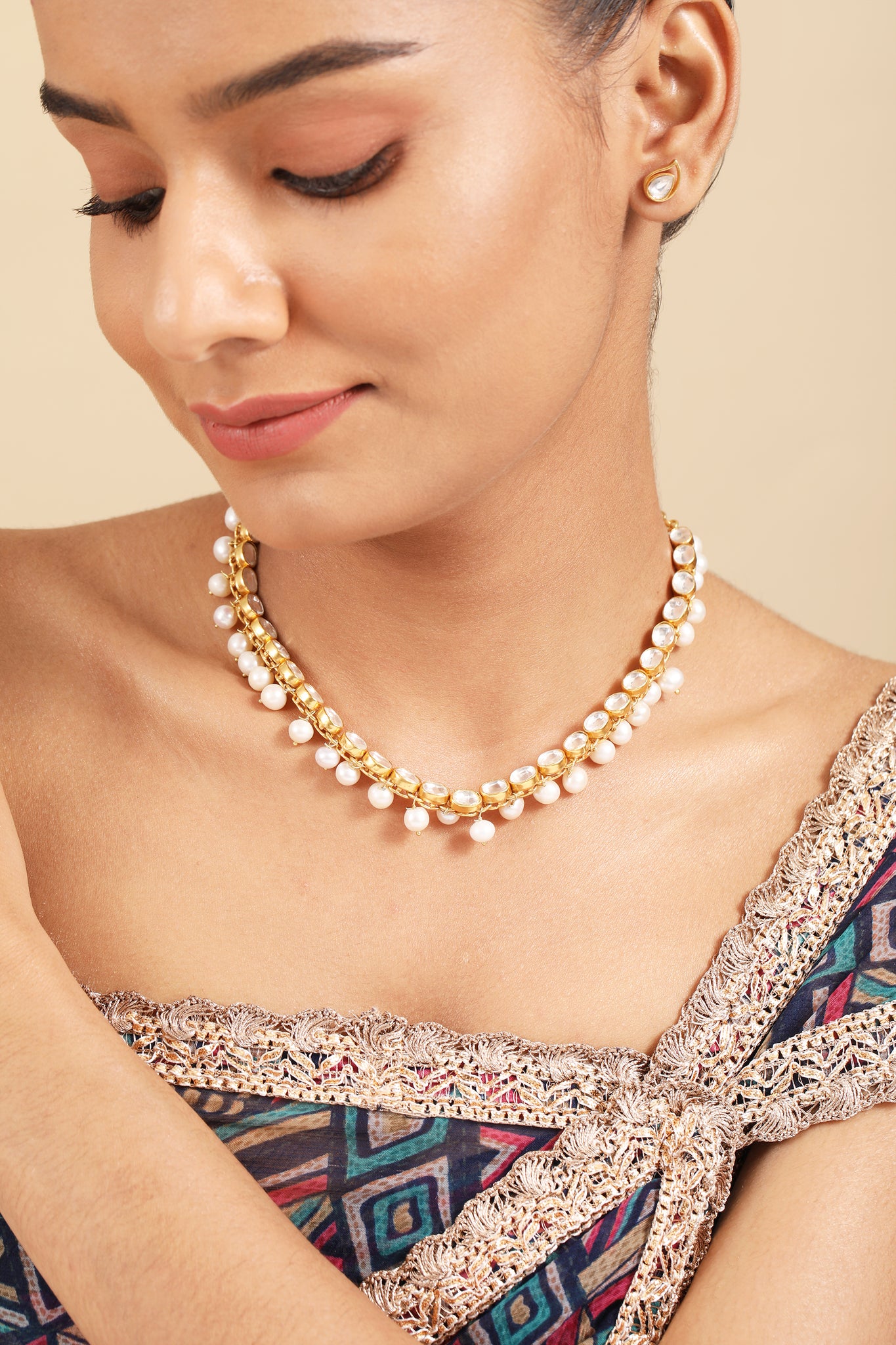 Reevati Gold Pearl necklace