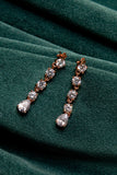 Rose Gold Crystal Linear Earring
